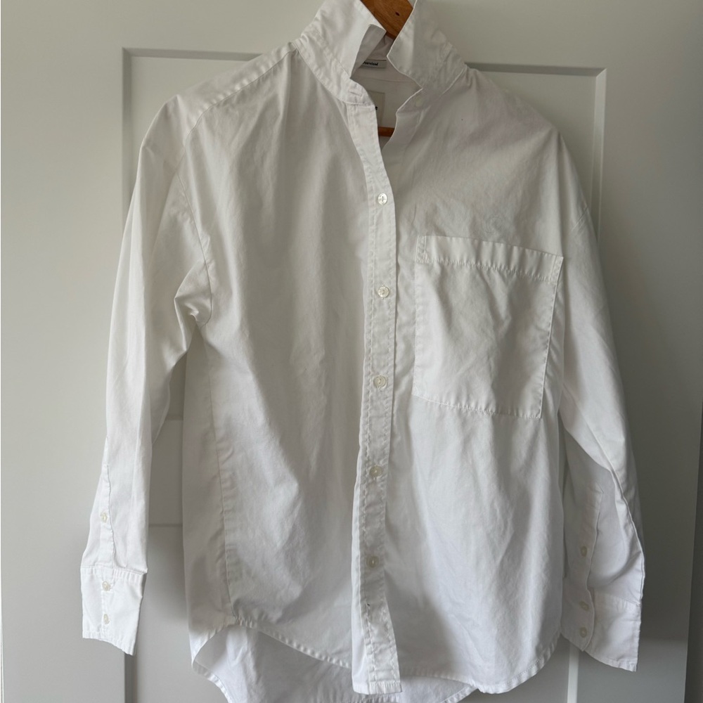 Abercrombie Classic Oversized White Button Down Shirt